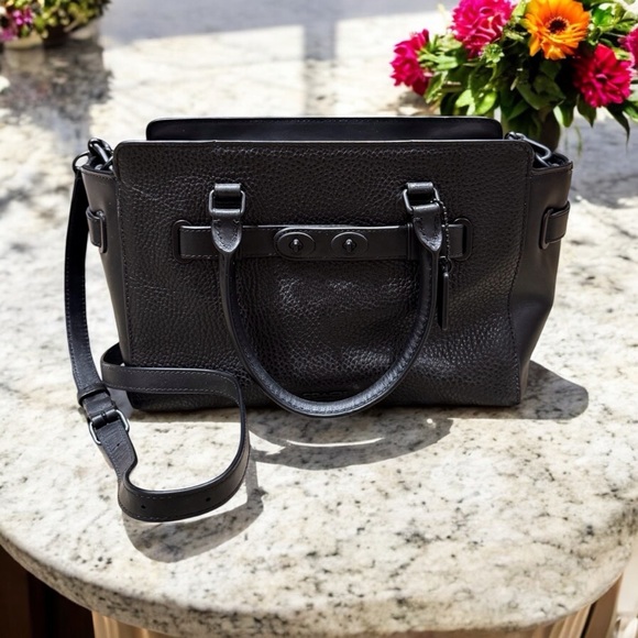 COACH NWT Coach F55665 Blake Carryall Satchel Crossbody In Matte Black - Picture 1 of 3